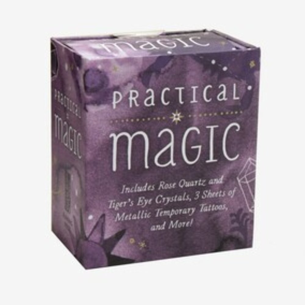 Practical Magic Rose Quartz + Tiger's Eye Crystal + metallic tattoo sheets +more